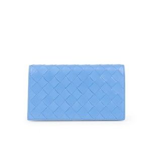 BOTTEGA VENETA BLUE LEATHER WALLET